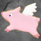 Preview: Schwein mit Flügeln, 7 cm, Edelstahl und Innenprägung